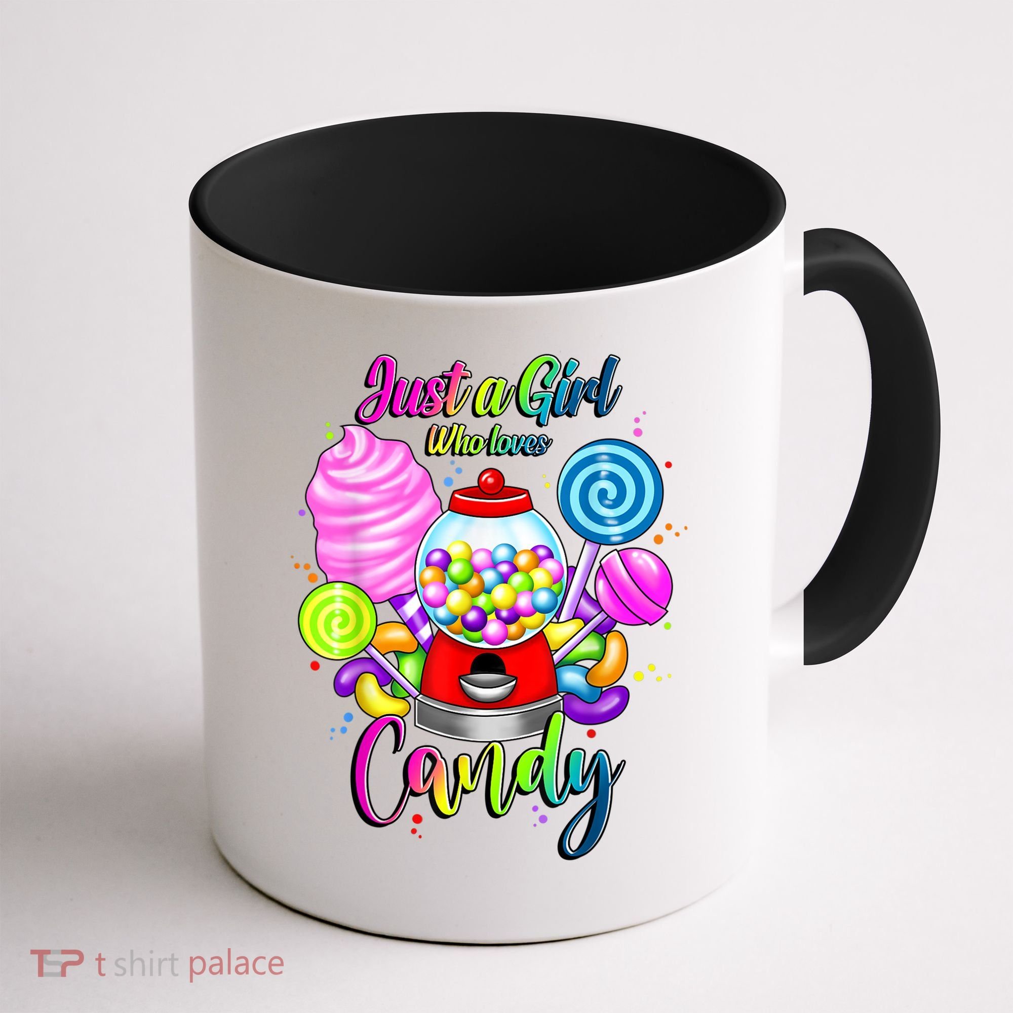 Just A Girl Who Loves Candy, Rainbow Sweets Tester Gift Coffee Mug