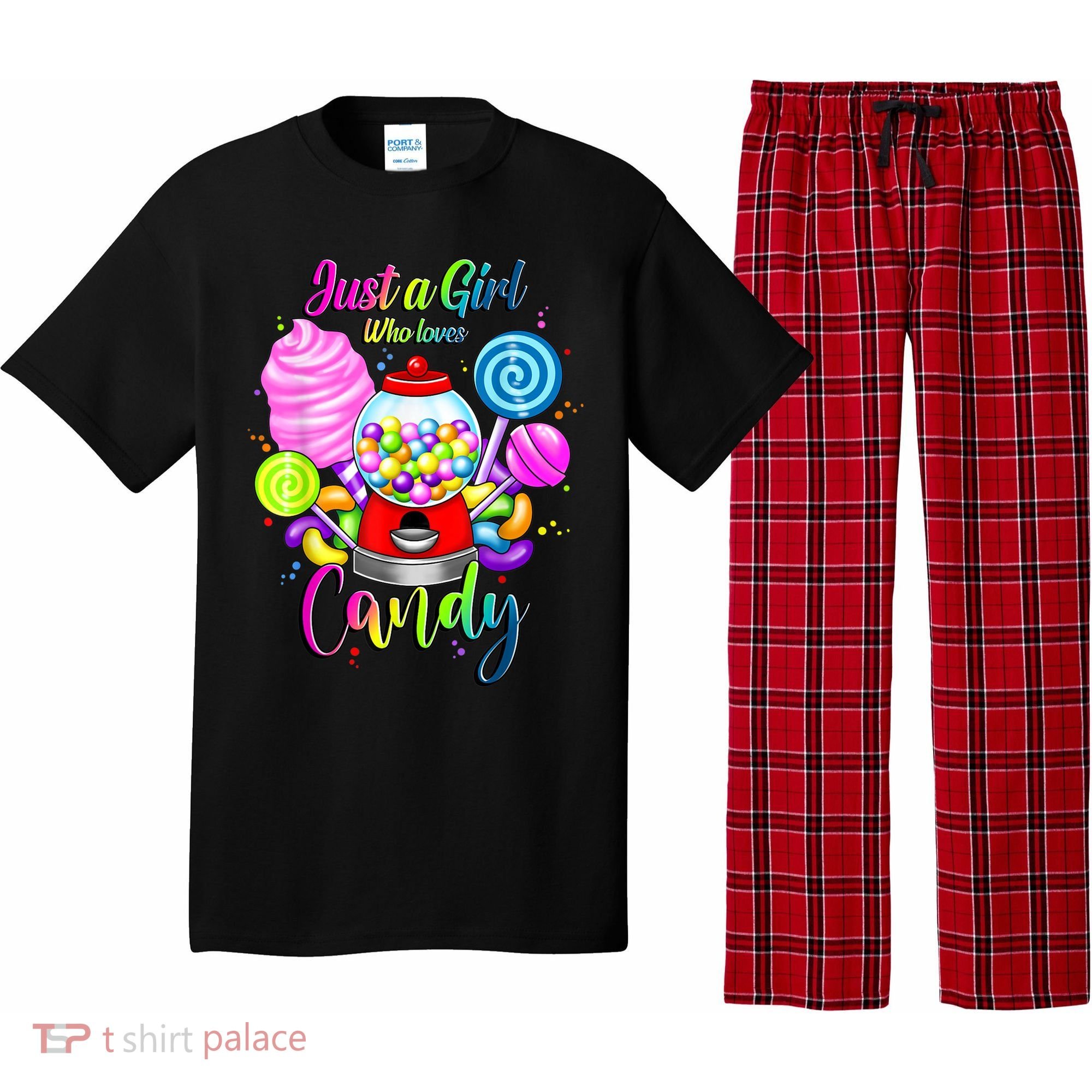 Just A Girl Who Loves Candy, Rainbow Sweets Tester Gift Pajama Set