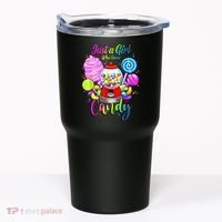 Just A Girl Who Loves Candy, Rainbow Sweets Tester Gift Tumbler thumb 0