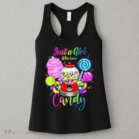Just A Girl Who Loves Candy, Rainbow Sweets Tester Gift Women's Tank Top thumb 3