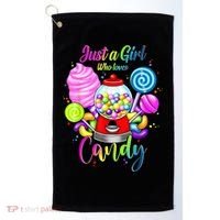 Just A Girl Who Loves Candy, Rainbow Sweets Tester Gift Golf Towel thumb 0