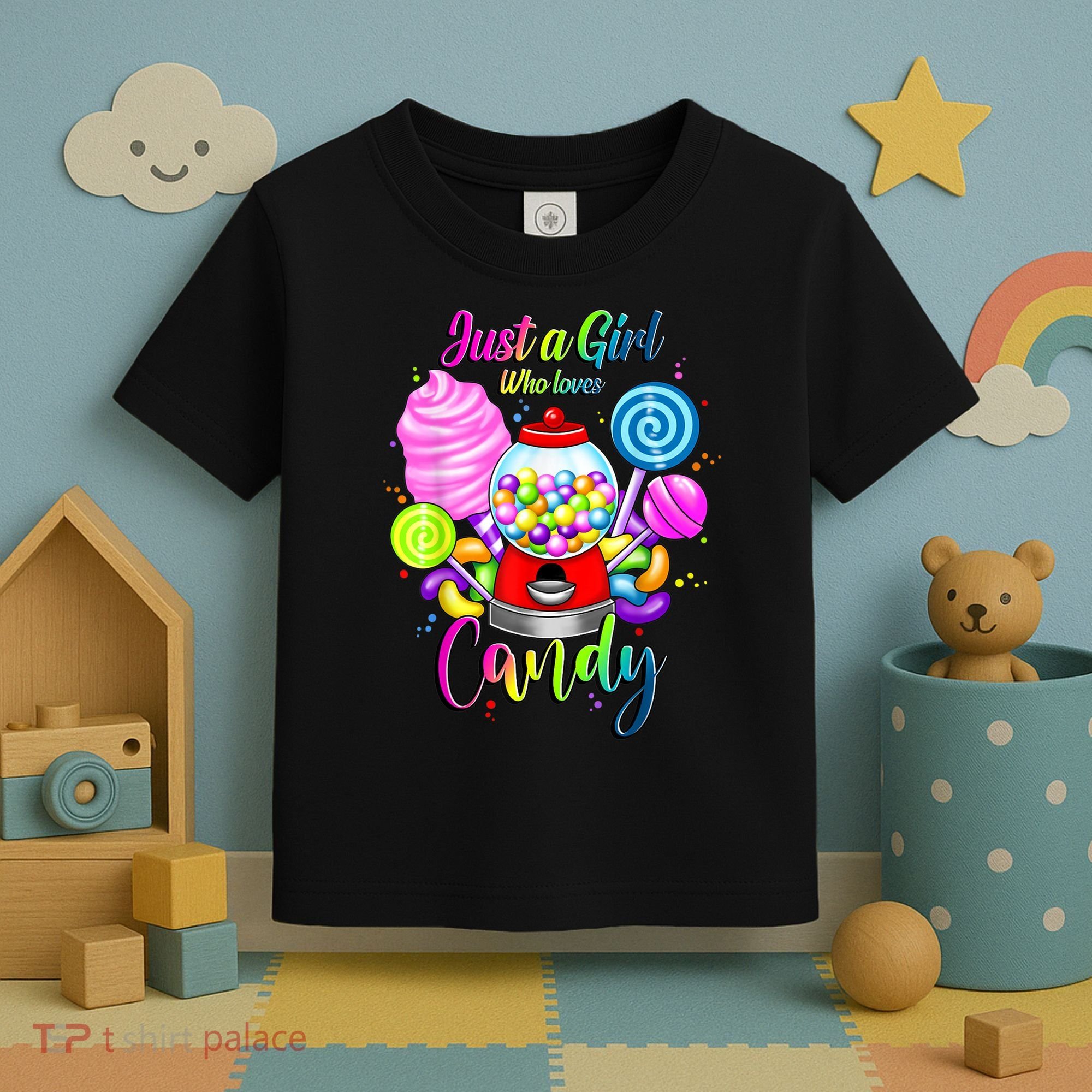 Just A Girl Who Loves Candy, Rainbow Sweets Tester Gift Toddler T-Shirt