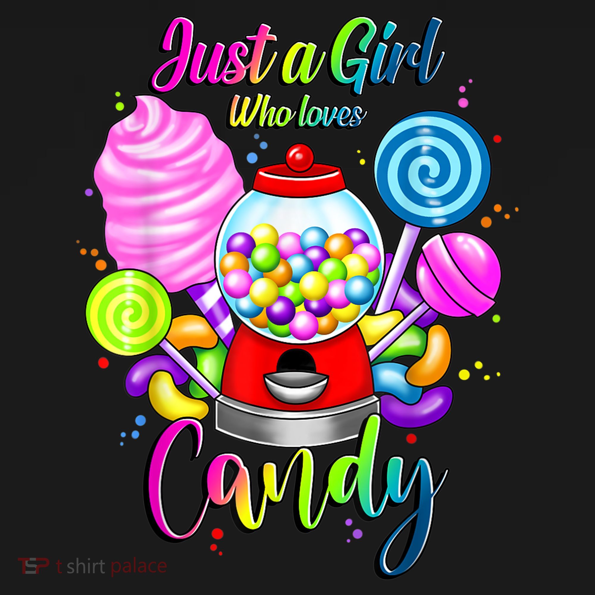 Just A Girl Who Loves Candy, Rainbow Sweets Tester Gift Visor