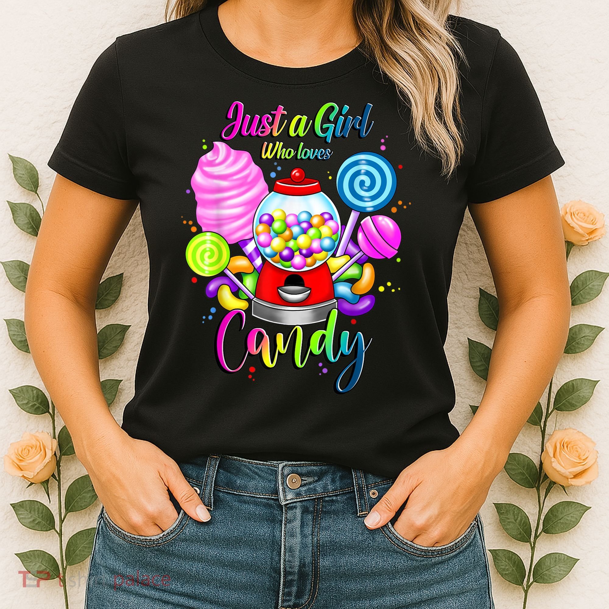 Just A Girl Who Loves Candy, Rainbow Sweets Tester Gift Women's T-Shirt