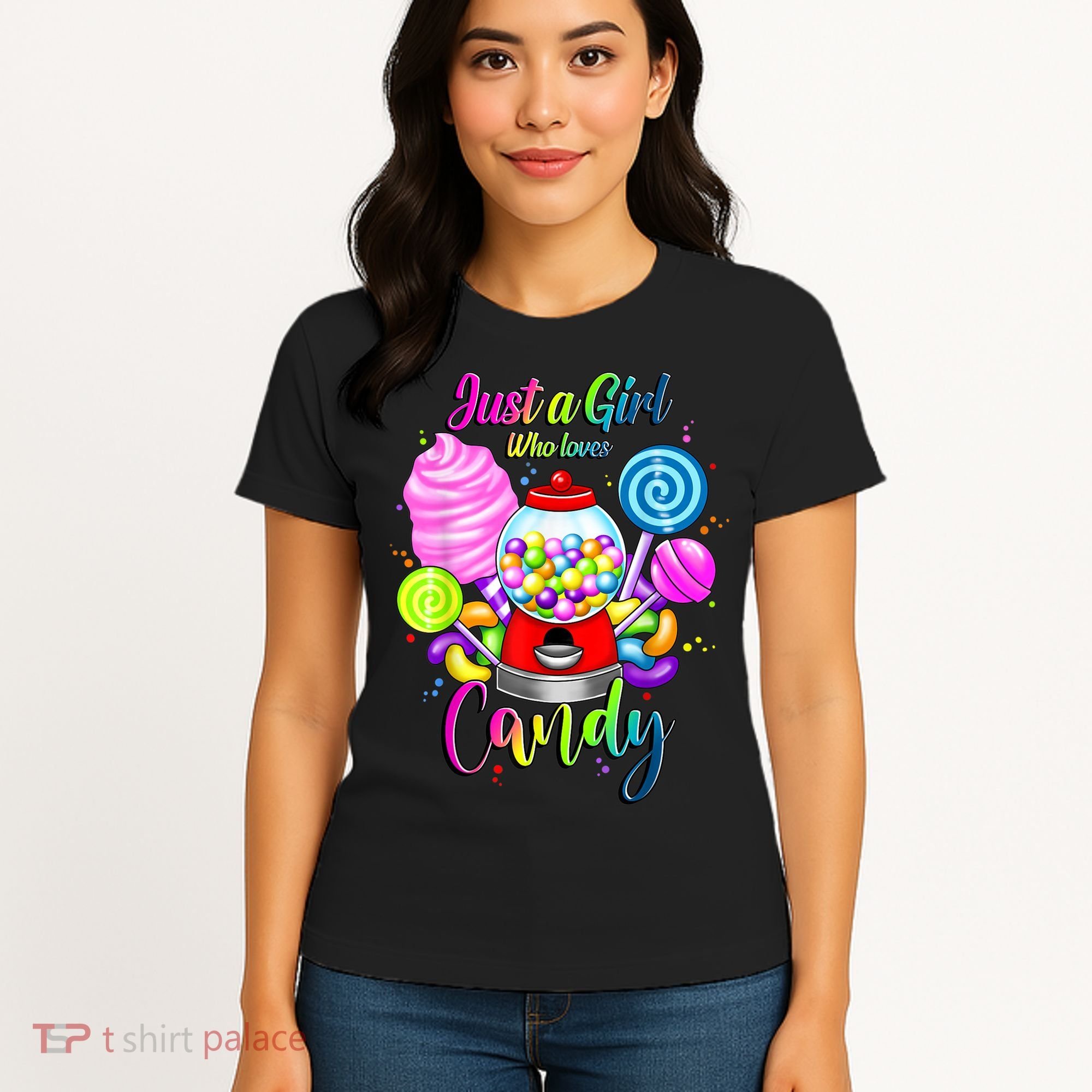 Just A Girl Who Loves Candy, Rainbow Sweets Tester Gift Women's T-Shirt