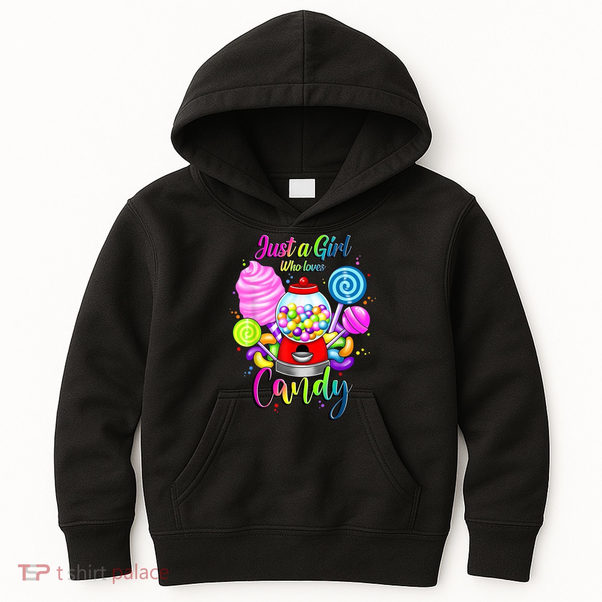 Just A Girl Who Loves Candy, Rainbow Sweets Tester Gift Kids Hoodie