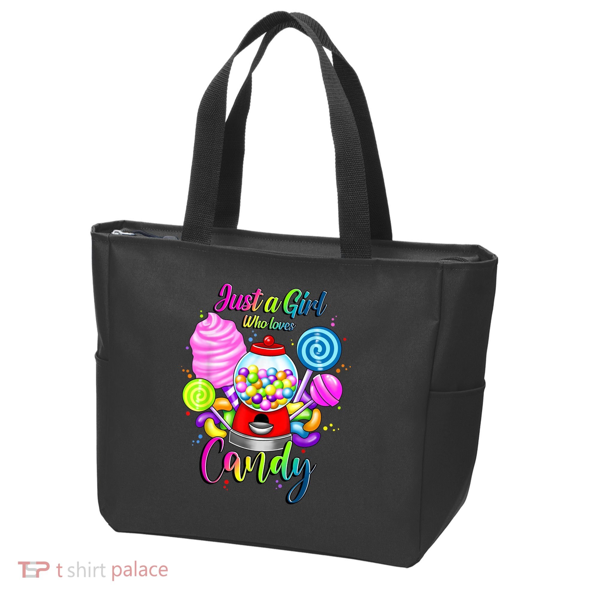 Just A Girl Who Loves Candy, Rainbow Sweets Tester Gift Tote Bag