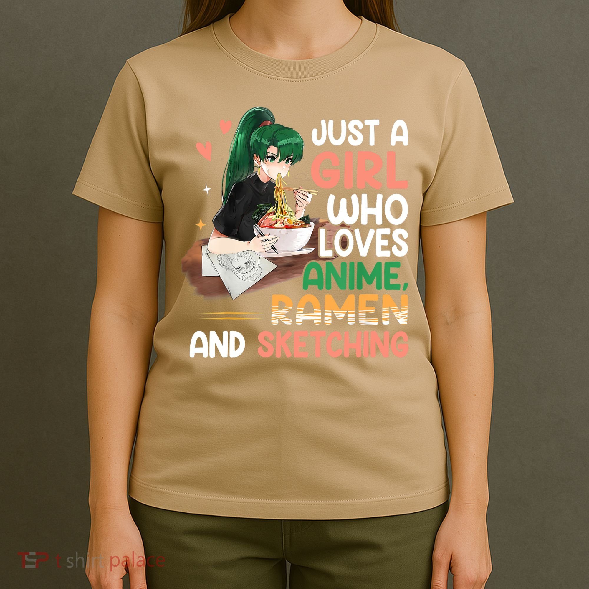 Just A Girl Who Loves Anime Ramen And Sketching Girls Ns T T-Shirt