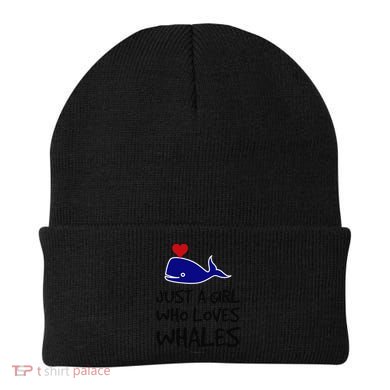 Just A Girl Who Loves Whales . Funny Whale Lover Gift Beanie