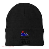 Just A Girl Who Loves Whales . Funny Whale Lover Gift Beanie thumb 0