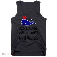 Just A Girl Who Loves Whales . Funny Whale Lover Gift Tank Top thumb 0