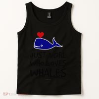 Just A Girl Who Loves Whales . Funny Whale Lover Gift Tank Top thumb 2