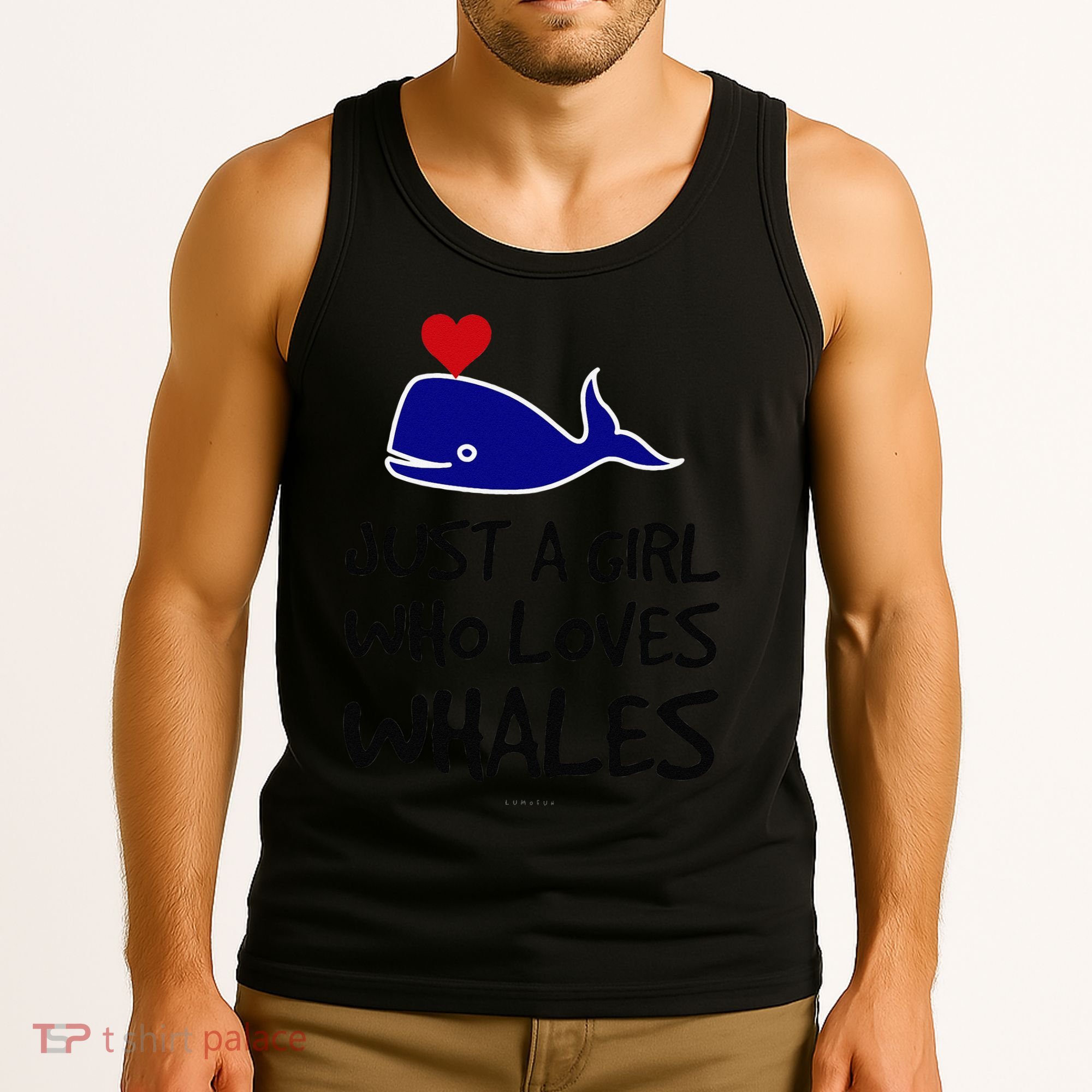 Just A Girl Who Loves Whales . Funny Whale Lover Gift Tank Top