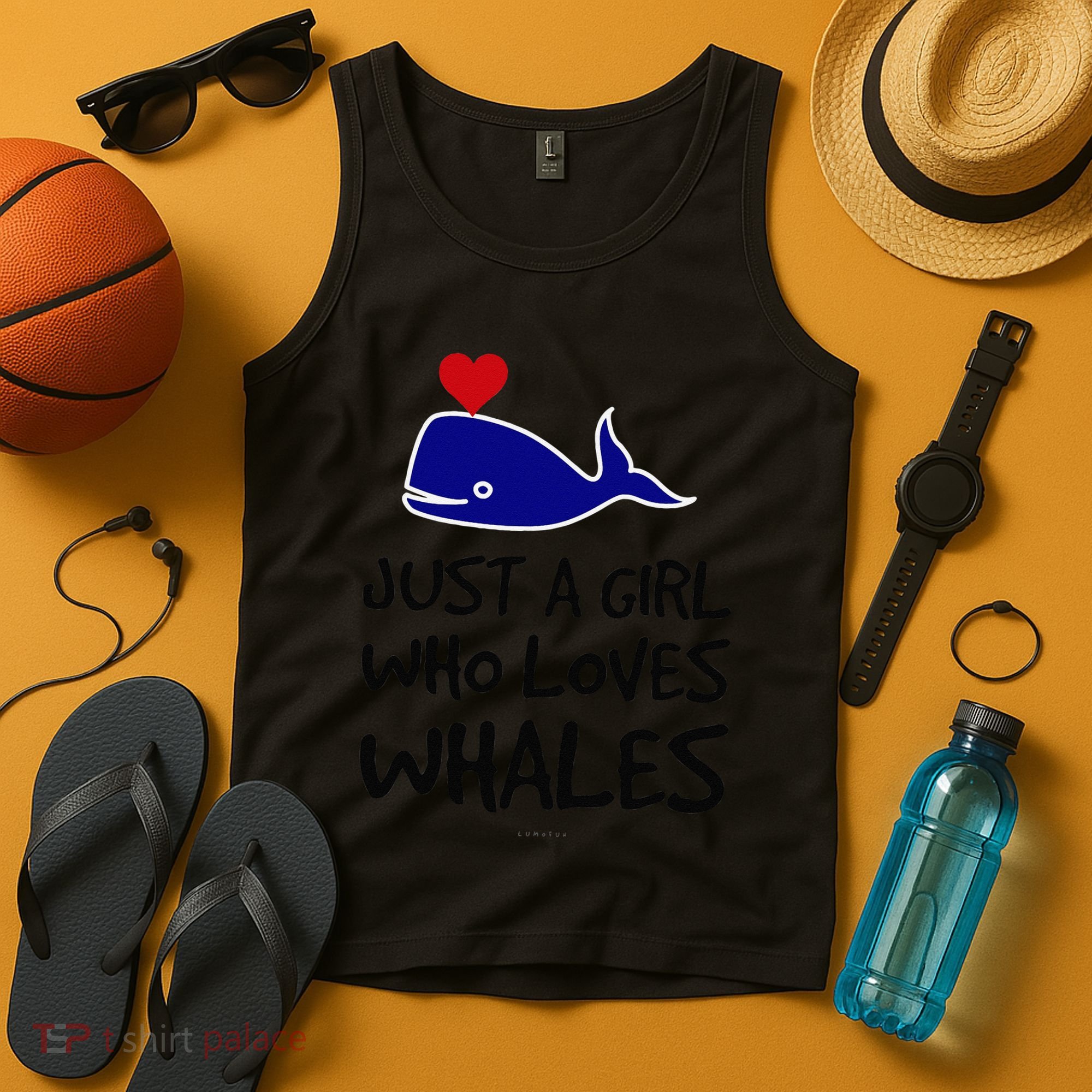 Just A Girl Who Loves Whales . Funny Whale Lover Gift Tank Top