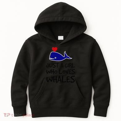 Just A Girl Who Loves Whales . Funny Whale Lover Gift Kids Hoodie