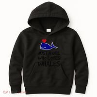 Just A Girl Who Loves Whales . Funny Whale Lover Gift Kids Hoodie thumb 0
