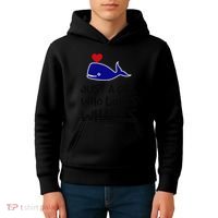 Just A Girl Who Loves Whales . Funny Whale Lover Gift Kids Hoodie thumb 4