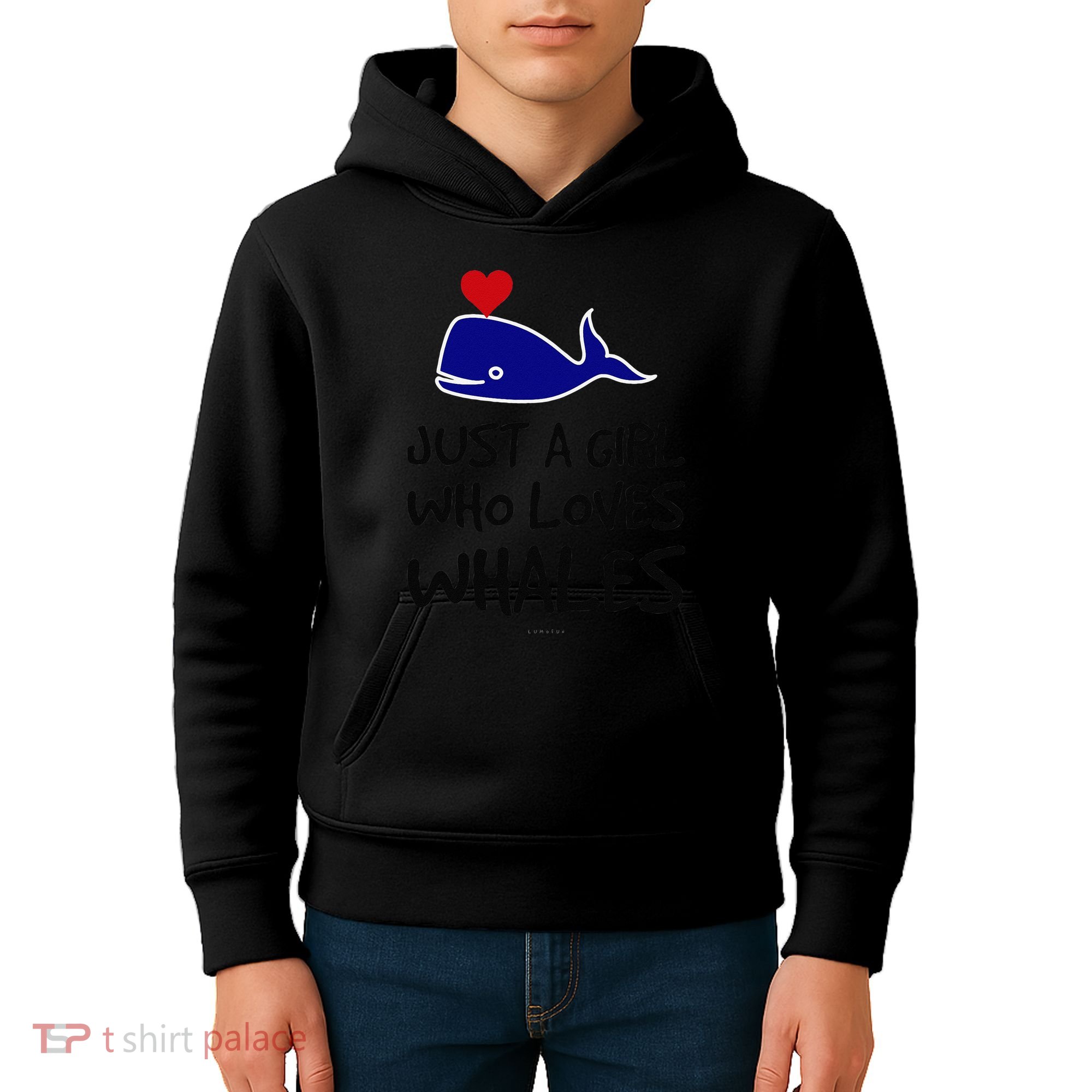 Just A Girl Who Loves Whales . Funny Whale Lover Gift Kids Hoodie