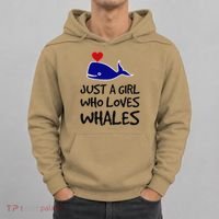Just A Girl Who Loves Whales . Funny Whale Lover Gift Hoodie thumb 0