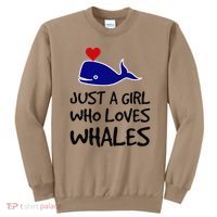 Just A Girl Who Loves Whales . Funny Whale Lover Gift Sweatshirt thumb 0