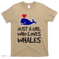 Just A Girl Who Loves Whales . Funny Whale Lover Gift T-Shirt thumb 0