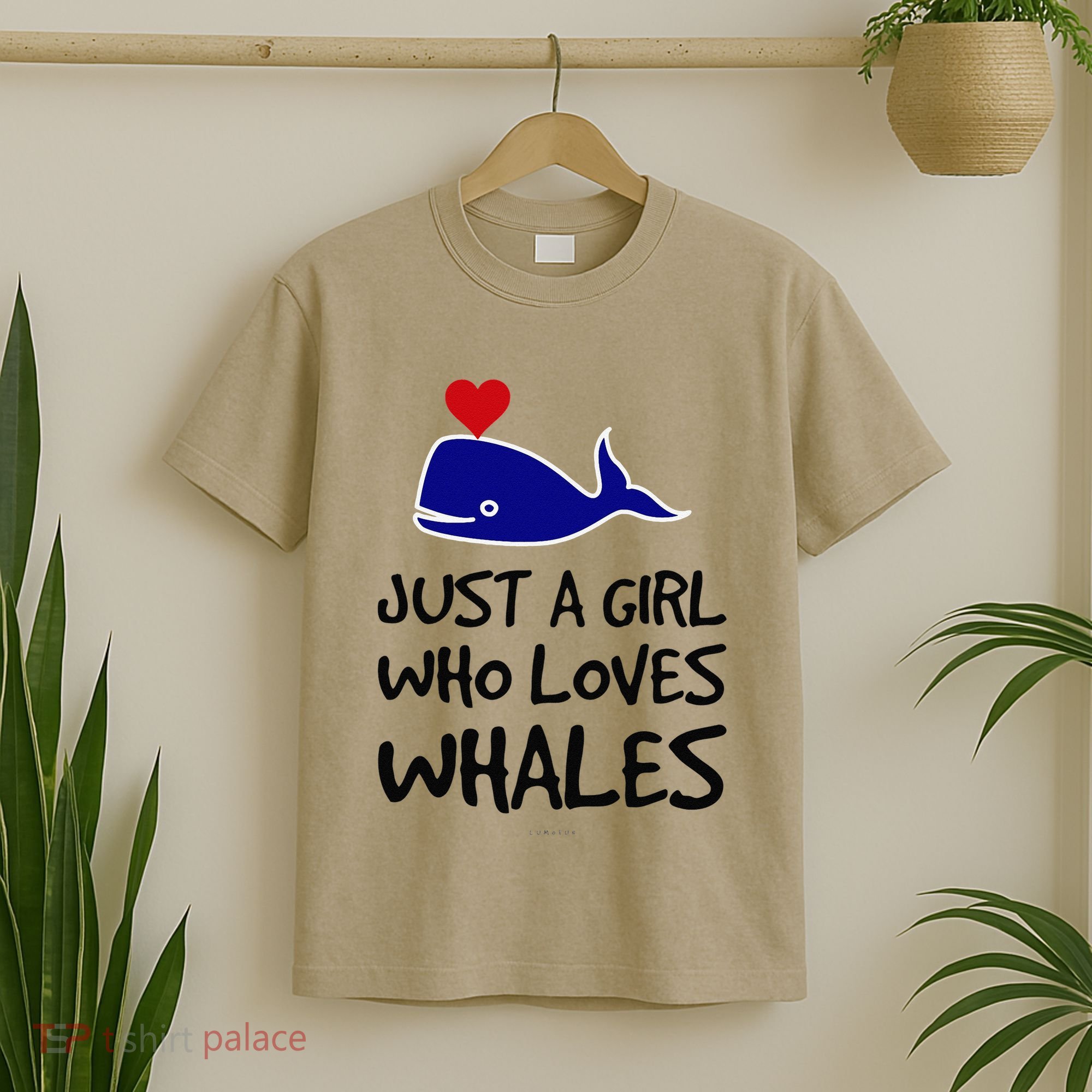 Just A Girl Who Loves Whales . Funny Whale Lover Gift T-Shirt