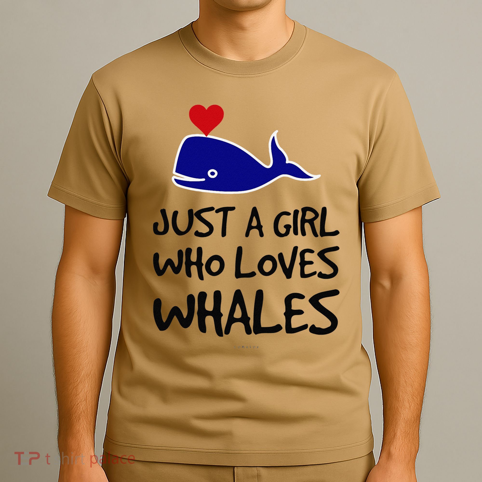 Just A Girl Who Loves Whales . Funny Whale Lover Gift T-Shirt
