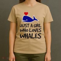 Just A Girl Who Loves Whales . Funny Whale Lover Gift T-Shirt thumb 4