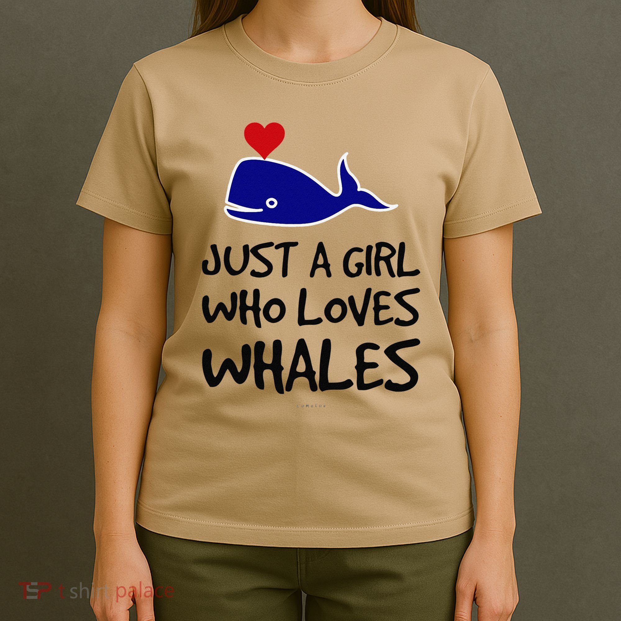 Just A Girl Who Loves Whales . Funny Whale Lover Gift T-Shirt