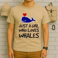 Just A Girl Who Loves Whales . Funny Whale Lover Gift T-Shirt thumb 6