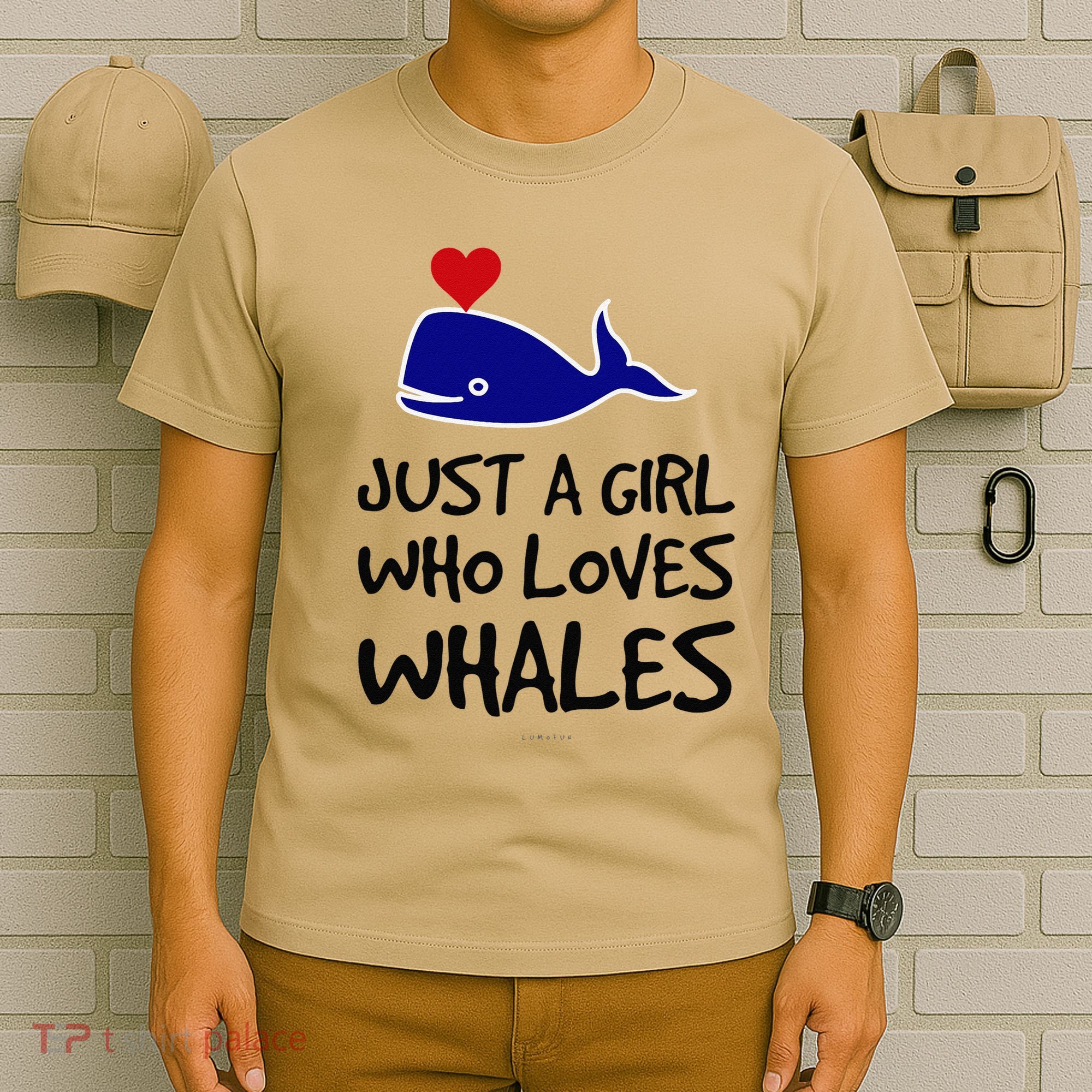Just A Girl Who Loves Whales . Funny Whale Lover Gift T-Shirt