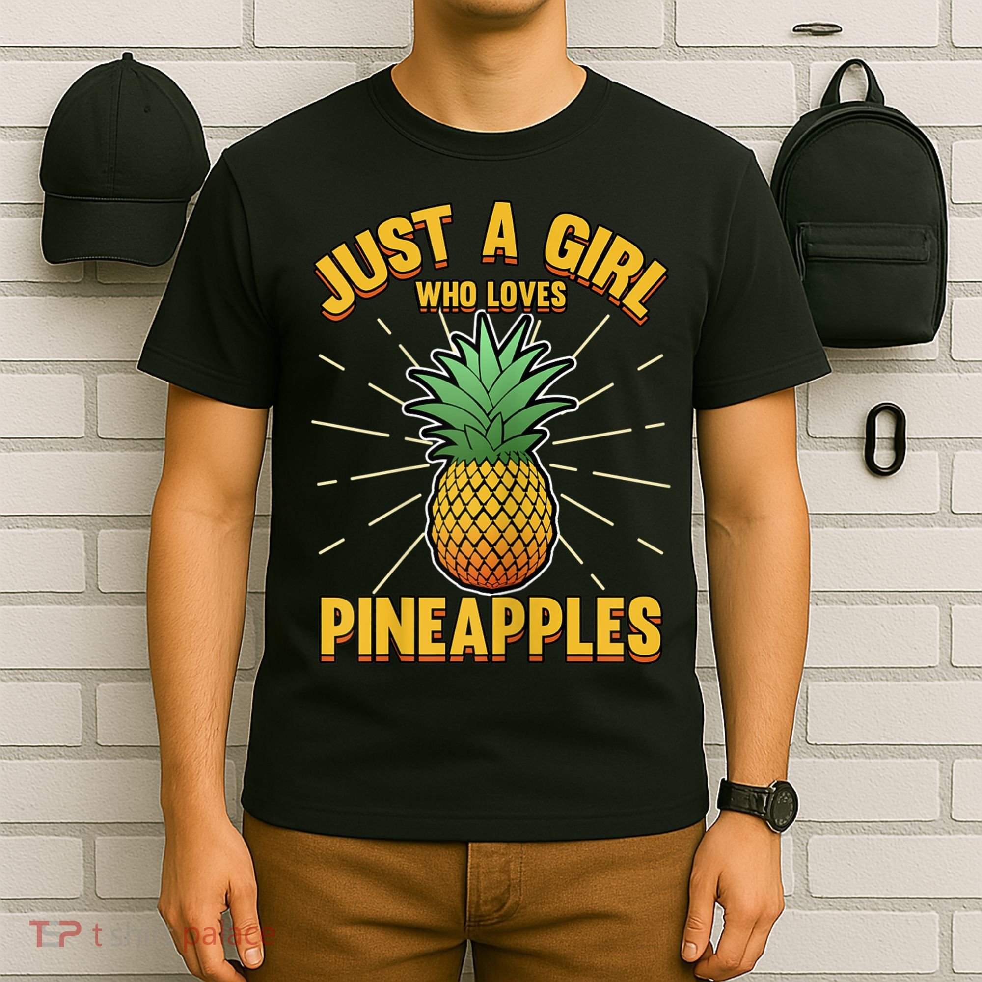 Just A Girl Who Loves Pineapple Cute Pineapple Teen T-Shirt