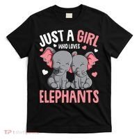 Just A Girl Who Loves Elephants Elephant Lover T-Shirt thumb 0