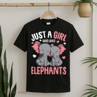 Just A Girl Who Loves Elephants Elephant Lover T-Shirt thumb 2