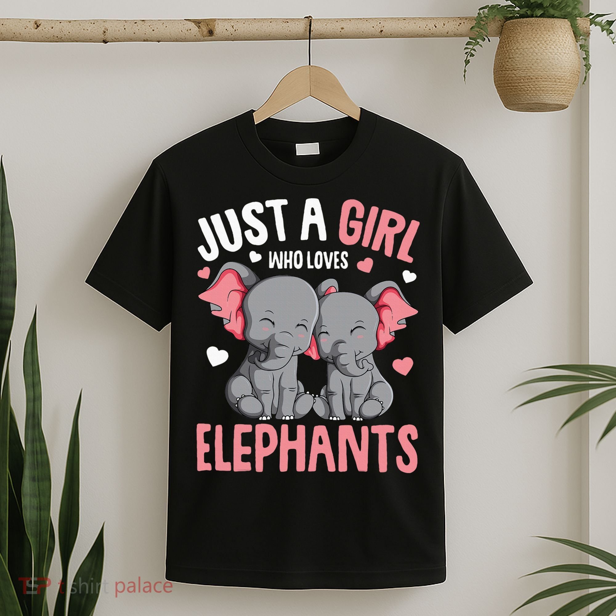 Just A Girl Who Loves Elephants Elephant Lover T-Shirt
