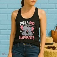 Just A Girl Who Loves Elephants Elephant Lover Women's Tank Top thumb 2