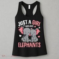 Just A Girl Who Loves Elephants Elephant Lover Women's Tank Top thumb 3