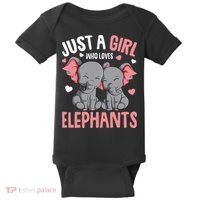 Just A Girl Who Loves Elephants Elephant Lover Baby Bodysuit thumb 0
