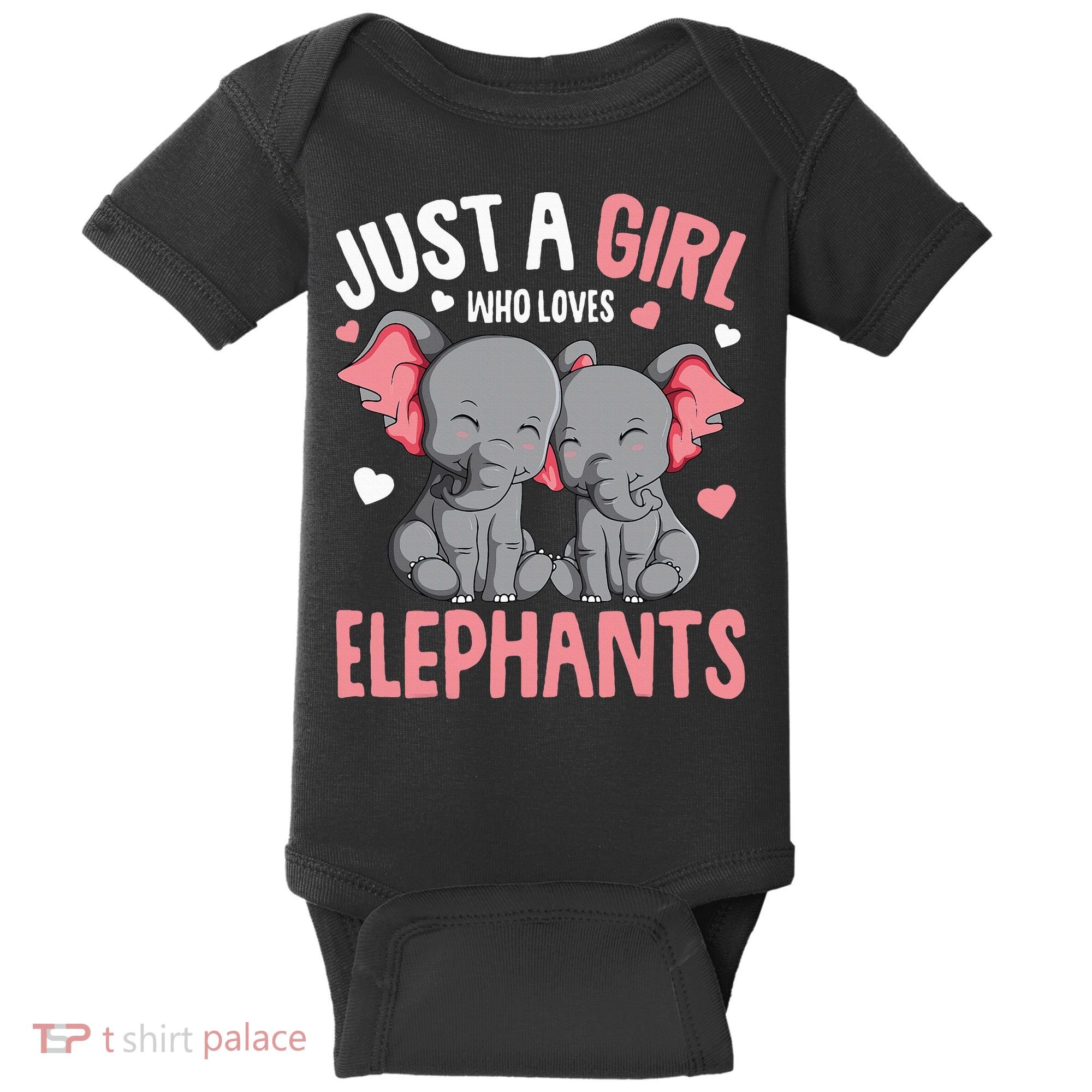 Just A Girl Who Loves Elephants Elephant Lover Baby Bodysuit