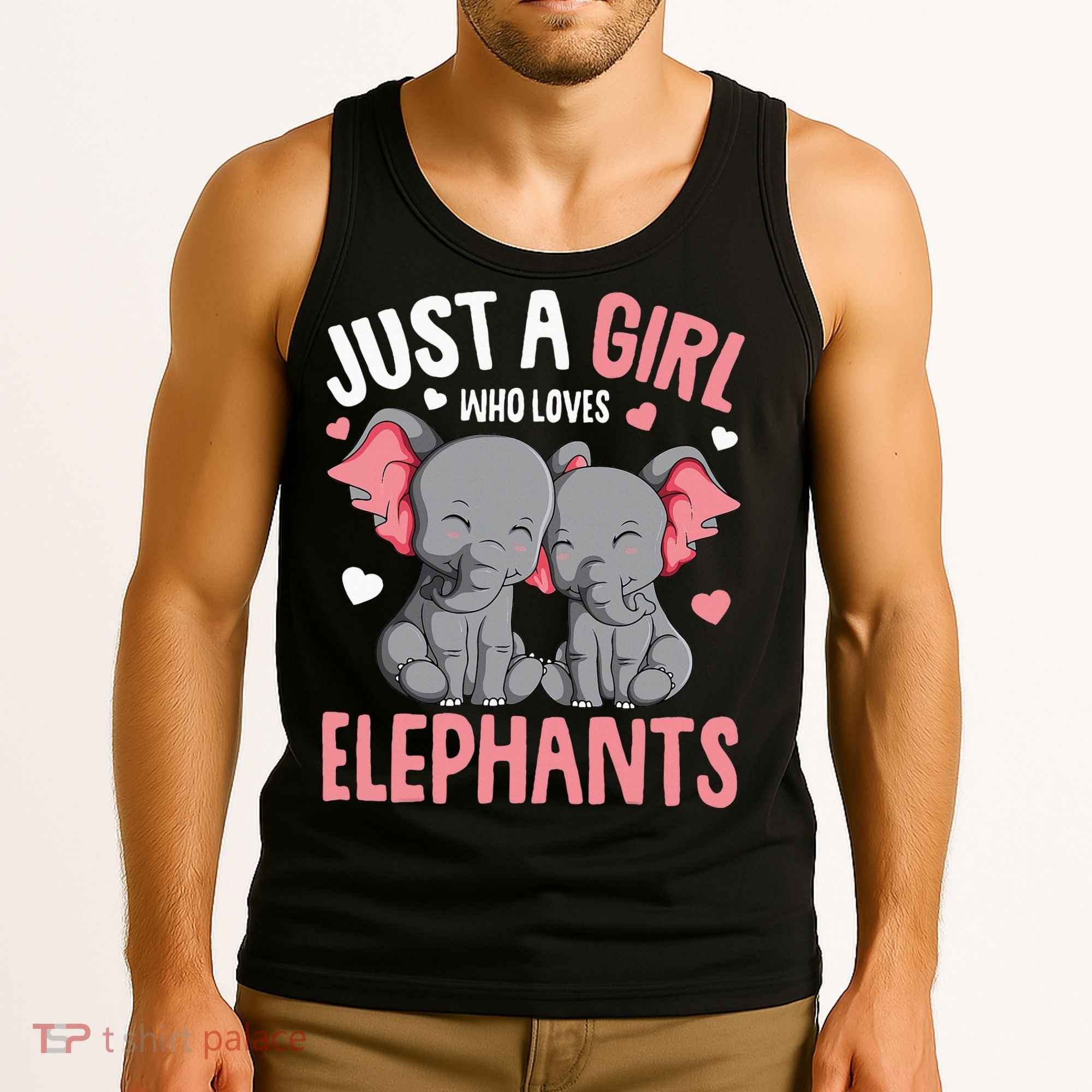 Just A Girl Who Loves Elephants Elephant Lover Tank Top
