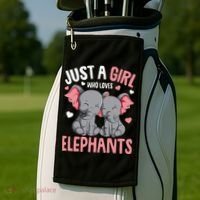 Just A Girl Who Loves Elephants Elephant Lover Golf Towel thumb 2
