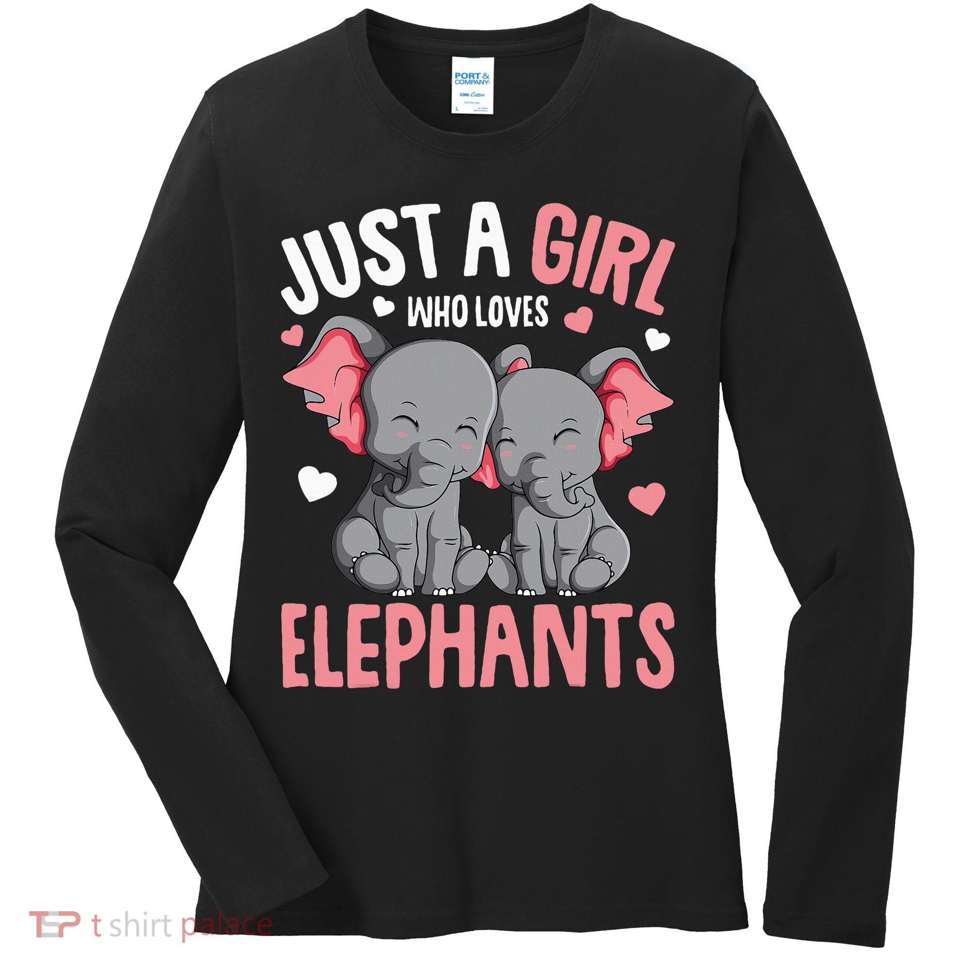 Just A Girl Who Loves Elephants Elephant Lover Women's Long Sleeve Shirt
