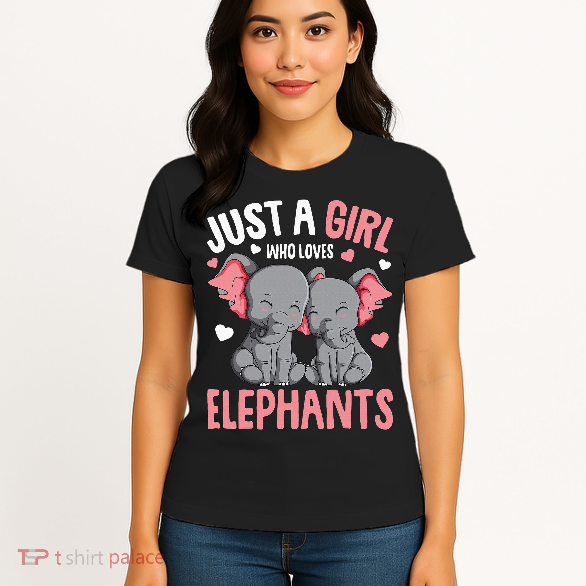 Just A Girl Who Loves Elephants Elephant Lover Women's T-Shirt