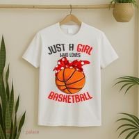 Just a Girl who Loves Basketball T-Shirt thumb 2