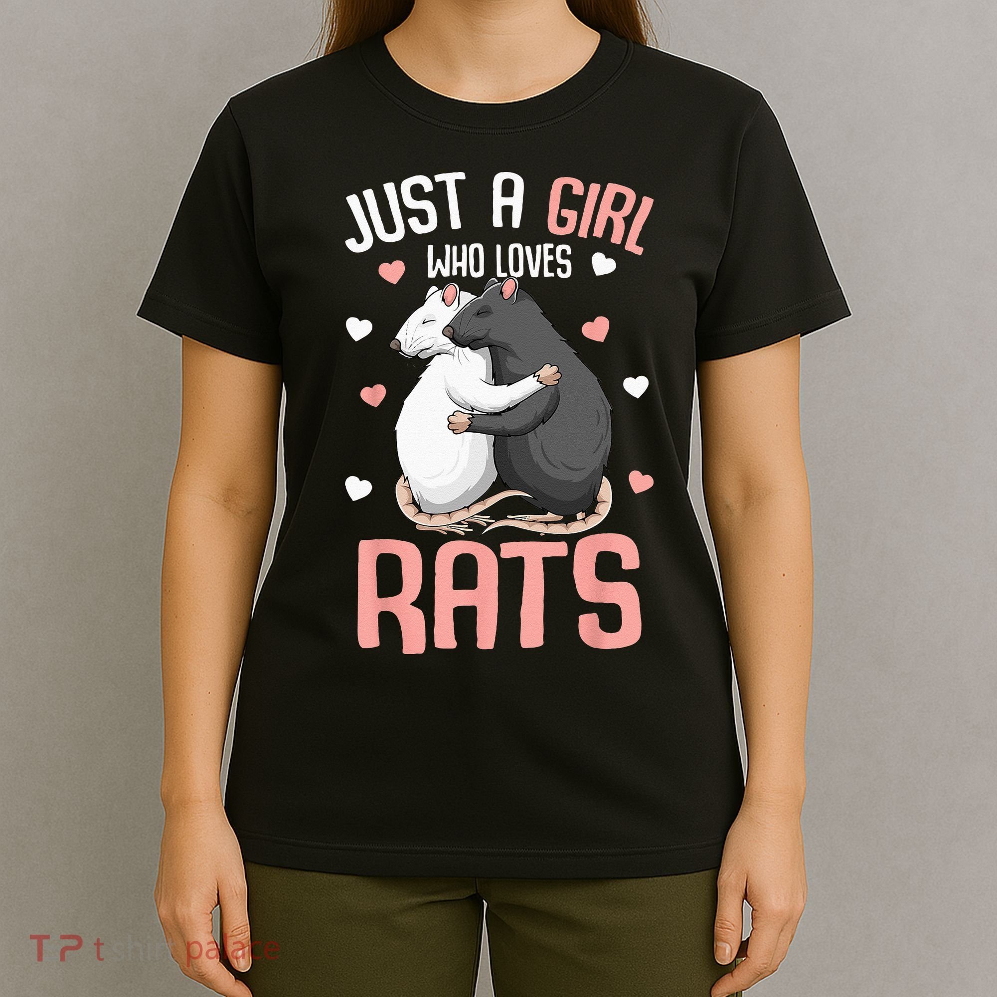Just A Girl Who Loves Rats Kids Women Rat Lover T-Shirt