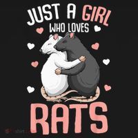 Just A Girl Who Loves Rats Kids Women Rat Lover T-Shirt thumb 7