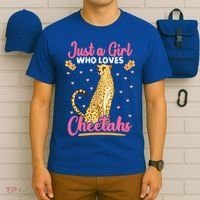 Just A Girl Who Loves Cheetahs African Savanna Zookeeper Gift T-Shirt thumb 6