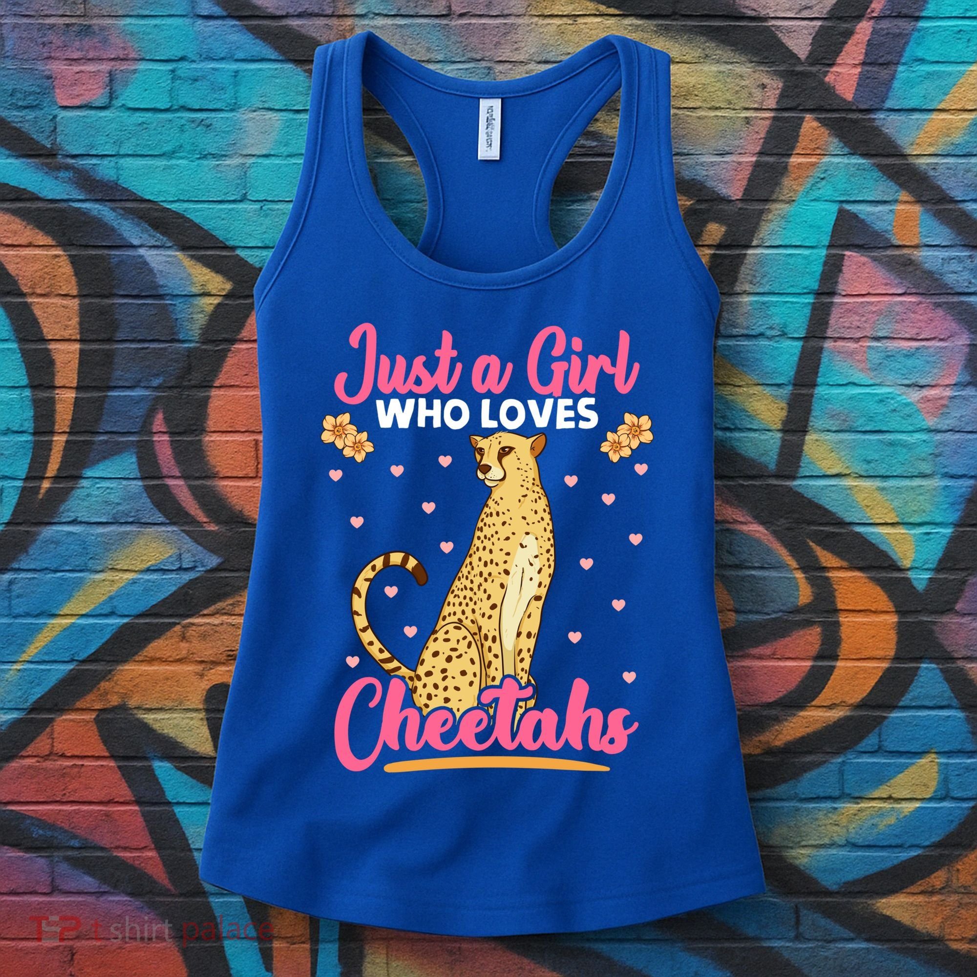 Just A Girl Who Loves Cheetahs African Savanna Zookeeper Gift Women's Tank Top