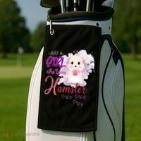 Just A Girl Who Loves Hamster Gift Golf Towel thumb 2