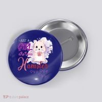Just A Girl Who Loves Hamster Gift Button thumb 0